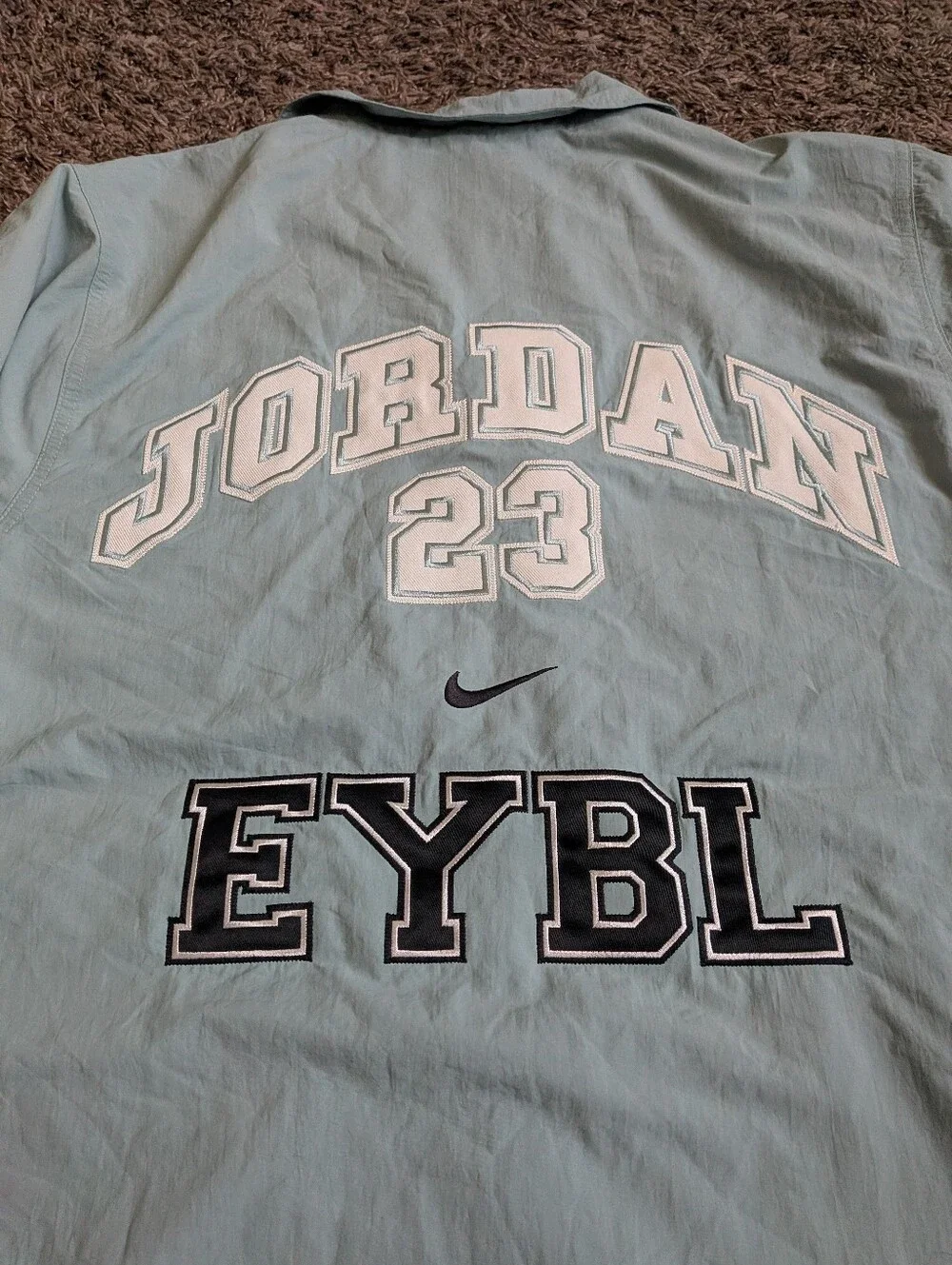 NWT Jordan 23 EYBL Snap Button Green Mineral Mesh Lined Jacket Men's L